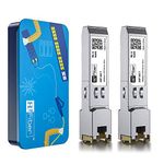 2 pack, 1000BASE-T SFP Transceiver, SFP to RJ45, 1.25G Copper SFP to Ethernet Module Compatible with Cisco GLC-T/SFP-GE-T, MA-SFP-1GB-TX, Ubiquiti UniFi UF-RJ45-1G, Mikrotik S-RJ01, Netgear AGM734...