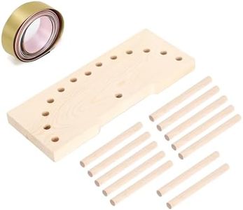 Ruimou 1 Set Wooden Bow Maker, with Wooden Board Sticks,Comes with 4 Different Colored Ribbons,for Crafts DIY Bows Decoration Gifts.