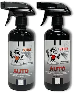 The Stink Solution Car Deodorizer Odor Eliminator For Strong Odor: Quickly Banish Smoke, Pet, Body Odor, & Other Foul Smells! Safe Car Freshener for Car Seats & More - 2 16 oz Bottles (Auto Mix Pack)