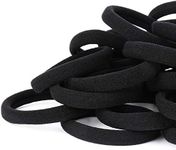 50PCS Black Hair Ties for Women, Co