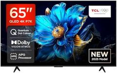TCL 65P7K-UK 65" QLED 4K Ultra HD HDR Google TV (Google Assistant, Freeview Play, Dolby Atmos, Dolby Vision, HDR10+, 120Hz Game Accelerator, Motion Clarity，2025 New Model)
