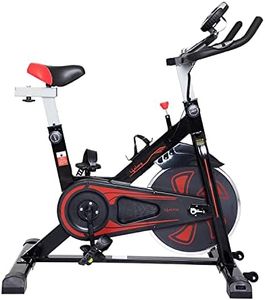 Lifelong LLF89 Fit Pro Spin Fitness Bike with 8Kg Flywheel, Adjustable Resistance, LCD Monitor and Heart Rate Sensor for Fitness at Home; Home Workouts (1 Year Warranty)