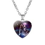 Caimeytie Horoscope Necklace for Children Girls Zodiac Sign Pendant Aquarius Valentines Gifts for Your Love