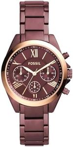 Fossil Women's Modern Courier Stainless Steel Chronograph Dress Quartz Watch, Wine, Chronograph