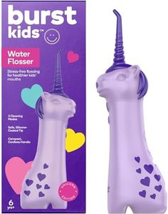 BURST Kids Water Flosser (Unicorn) | Cordless & Rechargeable Water Flosser for Teeth | 3 Gentle Pressure Modes | Silicone Safety Tip | Braces-Friendly | Fun, Kid-Safe Design | 155mL Water Tank