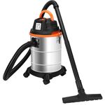 LIGO Shop Vac, Wet Dry Vacuum Cleaner, 4 Gallon, 4.0 Peak HP, Corded, 1000W, Stainless Steel Tank, 15 KPA, Suction Hose Dia.1 1/4 Inch 1.5 Meter with Blower Function