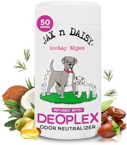 Jax n Daisy Bootay Wipes - All Natural Dog/Cat Butt Wipes with Vitamin E - Fresh Herbal Scent - Cleansing & Deodorizing Pet Wipes for Dogs/Cats - Ideal for Butt