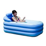 Adult Inflatable Bath Tub, Blow Up Bathtub with Portable Folding Feature, Air Bathtub Spa with Anti-Slip Surface for Family Bathroom or SPA