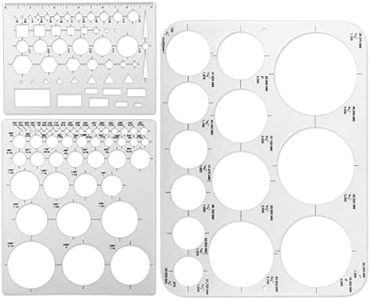 TOYMIS 3pcs Circle Round Stencil Template, Circle Stencils for Drawing Circle Template for Drafting Circle Tracer Circle Templates Measuring Tool for School, Office, Building Formwork