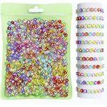 ARTDOT 800 Pcs Letter Beads Kit for Jewelry Making, 8 Colors and 28 Patterns Assorted Alphabet Beads for Friendship Bracelet Making Kit and Preppy Stuff for Teenage Girls Gifts