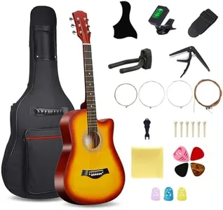 38'' Wood Acoustic Guitar for Adults, 6 Steel-String Acoustic Guitar With Guitar Bag and Beginner Kits for Beginner