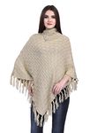 eWools Women Ladies Girls Winter Wear Exclusive Woolen Sweaters Cardigans Poncho (B11_X-Large) Brown