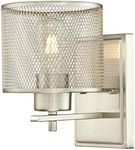 Westinghouse Lighting 63278 Morrison One-Light Indoor Wall Fixture, Brushed Nickel Finish with Mesh Shade
