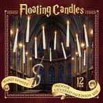 ORIENTAL CHERRY Halloween Decorations - Floating Candles with Wand - 12 Pcs Magic Flickering Warm Light Flameless Floating LED Candle Christmas Decor for Indoor Classroom Bedroom Party