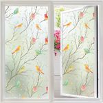 SIA VENDORS Window Privacy Film Window Frost Film Glass Window Film Decorative Bird Window Film Light Blocking (24 X 48 Inch, Birds)