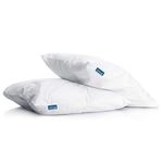 Pillow Covers 2 Pack, Hypoallergenic Bed Bug Proof Pillow Protectors Queen , Zippered Pillow Encasement - Soft & Quiet