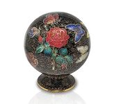 Precious Handicraft Globe Style Cremation Urn for Ashes, Adult Size Funeral Memorial Urns.