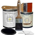 Retique It Chalk Furniture Paint by Renaissance DIY, Poly Kit, 08 Midnight Black, 32 Ounces