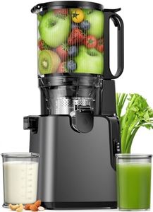 Juicer Machines with 5.8" Large Feed Chute, 400W Cold Press Juicer for Whole Vegetables and Fruits, Slow Masticating juicer Easy to Clean Juice Extractor Machine High Juice Yield(Titanium Gray)