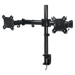 ARCTIC Z2 Basic - Double Monitor Arm, Monitor stand for up to 28"/25" Ultrawide, up to 15 kg (33 lbs), 360° rotation, Easy Monitor adjustment - Black