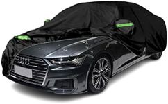 LTDNB Waterproof Car Covers Compatible with 2012-2024 Audi A6/S6 Sedan, All Weather Custom-fit Car Cover with Zipper Door for Rain Snowproof UV Windproof Protection