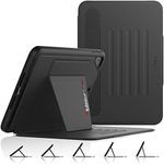 SEYMAC stock Case for iPad Mini 5/4 Case, Smart Magnetic Auto Sleep Cover with [Card Holder] Stand Multi-Angles Feature Case for iPad Mini 5th/4th Generation 7.9’’(Black)