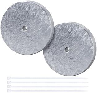 2 Pack Zinc Anode Plate- Zinc Anode Weight- Anti Electrolysis Sacrificial Anode with 4 Plastic Ties for Salt System Swimming Pools Against Corrosion and Electrolysis