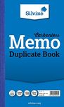 Silvine Carbonless Duplicate Memo Book - Numbered 1-100 with index sheet (210 x 127mm) [Pack of 6]