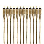 TIKI Brand Weather Resistant Coated Torch, Outdoor Décor for Home, Garden, Patio 12-Pack 57 in Bamboo, 1120116, Pack of 12, Natural,Pack of 12