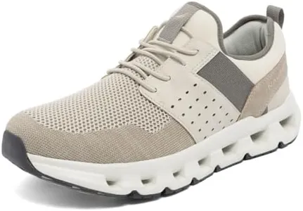 Nautica Men's Running Sneakers Sport Lace-Up Athletic Shoes for Gym Tennis – Cushioned, Breathable, Lightweight & Comfortable-Zer-Off White, Size 8