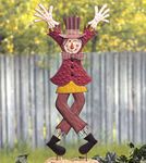 Winking Scarecrow Garden Stake - Halloween Yard Decoration