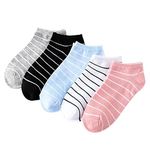 Medlas ® Girl's Ankle Length Cotton Socks (Pack of 5) design as per availability