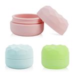 MAYCREATE® 3pcs Silicone Cream Jars for Travel 20ml Cream Dispenser Refill Travel Bottles for Toiletries, Leakproof Small Travel Containers for Face Body Hand Cream, Shampoo, Powder