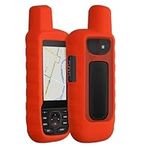 kwmobile Case Compatible with Garmin GPSMAP 66i / GPSMAP 67i - GPS Handset Navigation System Soft Silicone Skin Protective Cover - Orange