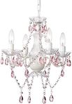 Pink Chandelier White Chandelier Li