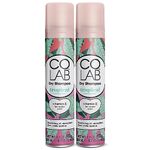 COLAB Dry Shampoo, Tropical, 200ml, 2 Pack - No White Residue, No Fuss, All Hair Types, Fresh Scent