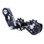 CooMeng Ultra-smooth Single-Speed Chain Tensioner with Adjustable Tension and Dual Spring Chain Guides - Noiseless Performance and Easy Installation for Dirt Bikes, BMX and Folding Bikes-BLACK