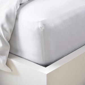 ZLEEPY® Organic Bamboo Silk Fitted Bedsheet Double | 100% Bamboo Lyocell | 40cm Deep Fitted | Softer After Every Wash | Cooling Bed Sheet for Night Sweats | Sheet for All Seasons | Silky Soft & Smooth