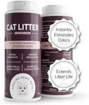 Smiling Paws Pets Organic Cat Litter Deodorizer - Kitty Litter Deodorizer, Box Scent Remover, and Moisture Absorber - Keeps Litter 100% Fresh - 3-in-1 Pet Odor Eliminator and Neutralizer
