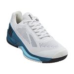 Wilson mens Rush Pro 4.0 White/Blue Coral/Blue Atoll Tennis Shoe - 8 UK (WRS328600+)