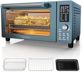 Nuwave Bravo Pro Convection Air Fryer Toaster Oven Combo, 2025 New and Improved, 10-in-1, 50°-450°F Temp Controls, Quick & Even Crisp Technology, 21Qt Capacity, Cozy Blue, PFAS Free