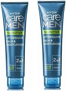 2x Avon Care Men Sensitive 2-in-1 After Shave Balm & Moisturiser - 100ml(200ml)