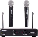 Gemini UHF-02 S34 Wireless Microphone System - Channels 3 & 4 - Versatile Cordless Mics for Podcasting and Events