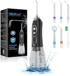 H2ofloss Water Flosser for Teeth -Portable Oral Irrigator with 5 Modes, Rechargeable IPX7 Waterproof Orthodontic Teeth Cleaner Pick Cordless for Home Travel-300ml Water Tank