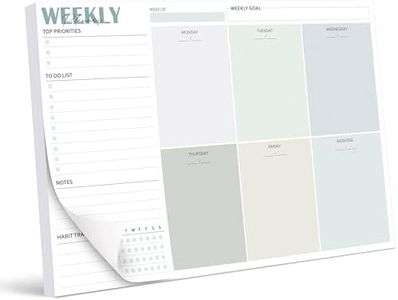 BIROYAL 2026 Weekly Planner Notepad Undated - 50 Sheets Weekly To Do List Notepad (29.7x21cm) - Weekly Planner Pad with Daily Checklist, Priority Todo & Notes - Home & Office Desk Accessories