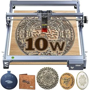 Creality Laser Engraver Machine 10W Output Power, 72W DIY Laser Engraving Machine 0.06mm High Precision Laser Cutter and Engraver for Wood and Metal, Paper, Acrylic, Glass, Leather etc, 17" x 16"