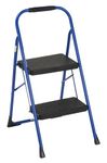 Cosco 11308SWB1E, Blue Two Big Folding Stool with Rubber Hand Grip, 2 Step