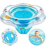 Baby Swimming Float, Inflatable Baby Swimming Ring with Safety Seat, Baby Bath Toddler Swim Pool Bathing Accessories for Toddlers 6-36 Months and Swim Trainging