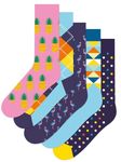 HS by Happy Socks Men's Hs Happy Pineapple 5-pack Socks, Multicolour, 4-11 Manufacturer Size 41-46 UK