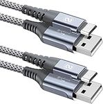 Micro USB Cable Android Charger [2Pack 6.6ft] Samsung Galaxy S7 Charger Cord,Android Phone Charger 3.0A Fast Charging Cable for Samsung Tablet, Galaxy S7, S6, J7, A5, Note 5, Kindle, PS4, LG etc.